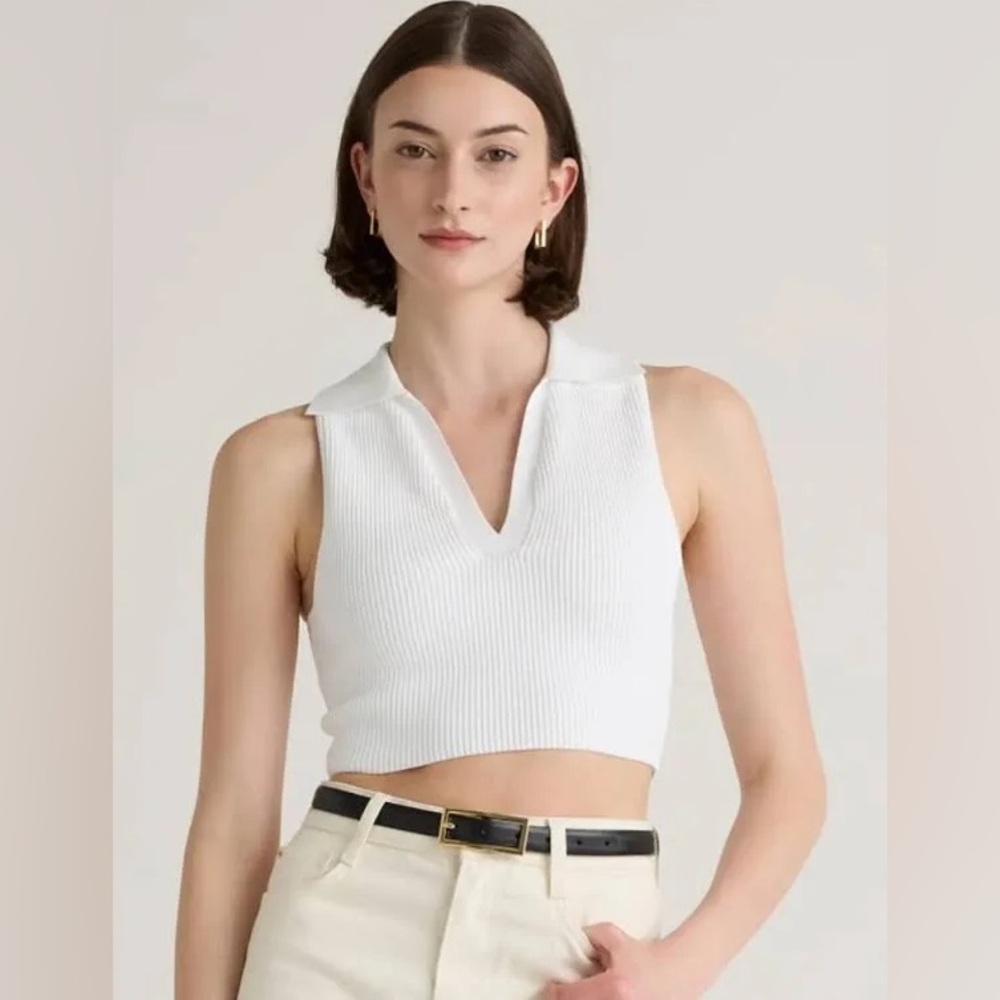 Aritzia Babaton Sculpt Knit polo tank